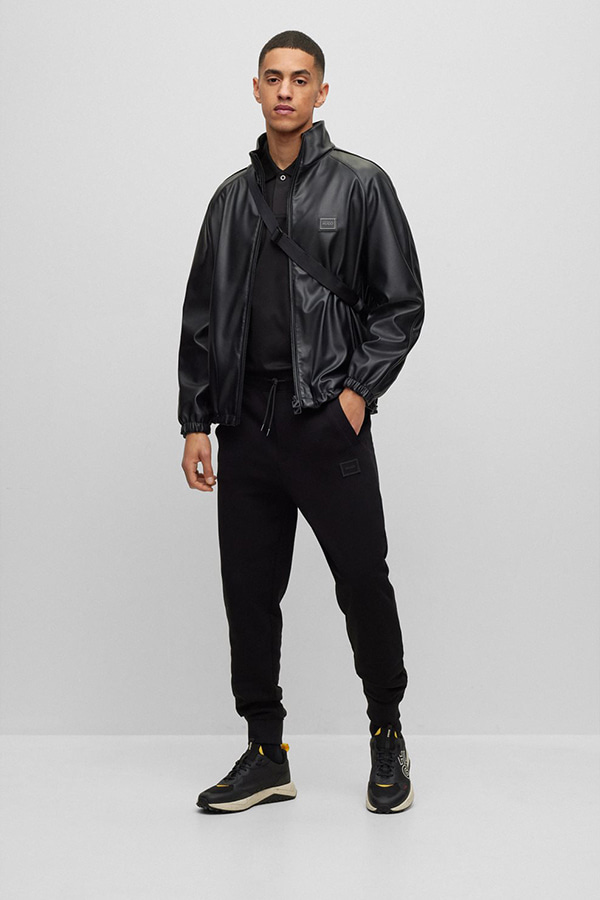 ΜΠΟΥΦΑΝ HUGO(ΔΕΡΜΑΤΙΝΗ) - 001 ΜΑΥΡΟ